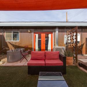 Rear view of casita