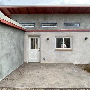 North exterior of strawbale home