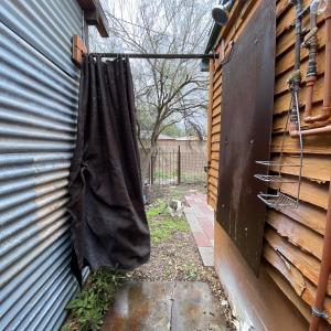 Outdoor shower for studio