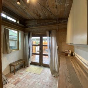 Studio entryway and workspace