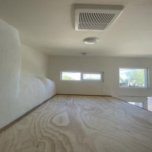 Loft with strawbale carvout detail